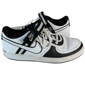 Nike Court Vision Low Sneakers‎ Black White Strap Casual Shoes Size 13